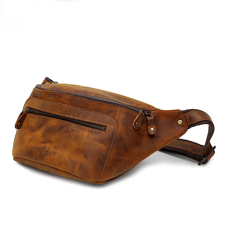 Men's Leather Waist Casual Bag 8725