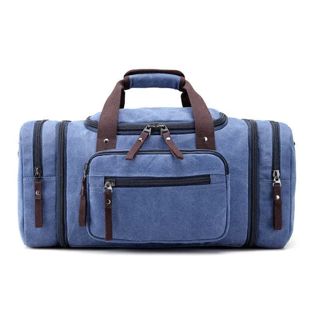 Men's Travel Bag Large Capacity  Handbag Luggage Travel Duffle Bags High Quality Canvas Weekend Bags Multifunctional Travel Tote