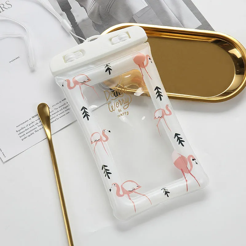 Mobile phone hanging neck waterproof bag