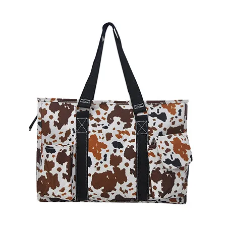 Mocha Cow NGIL Zippered Caddy Organizer Tote Bag