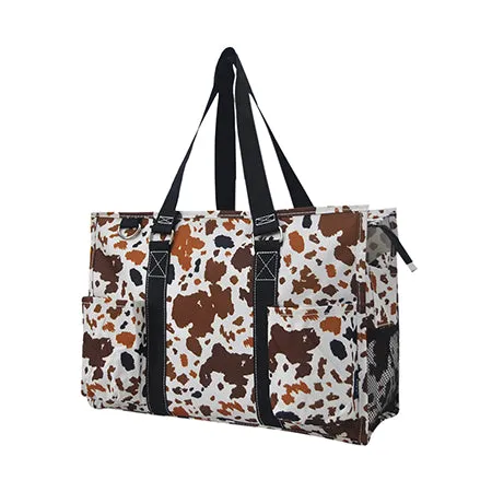 Mocha Cow NGIL Zippered Caddy Organizer Tote Bag