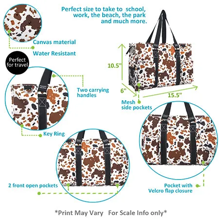 Mocha Cow NGIL Zippered Caddy Organizer Tote Bag