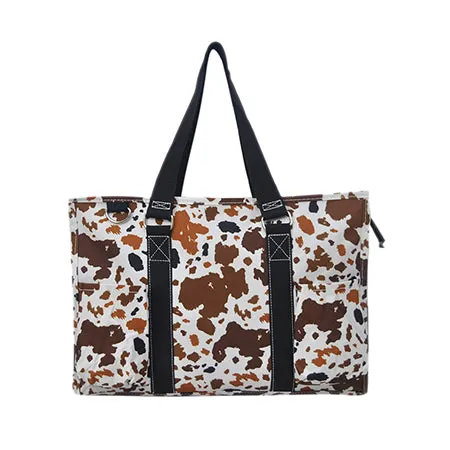 Mocha Cow NGIL Zippered Caddy Organizer Tote Bag