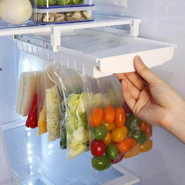 Multi Zip-bag Hanging Fridge Organizer Tray