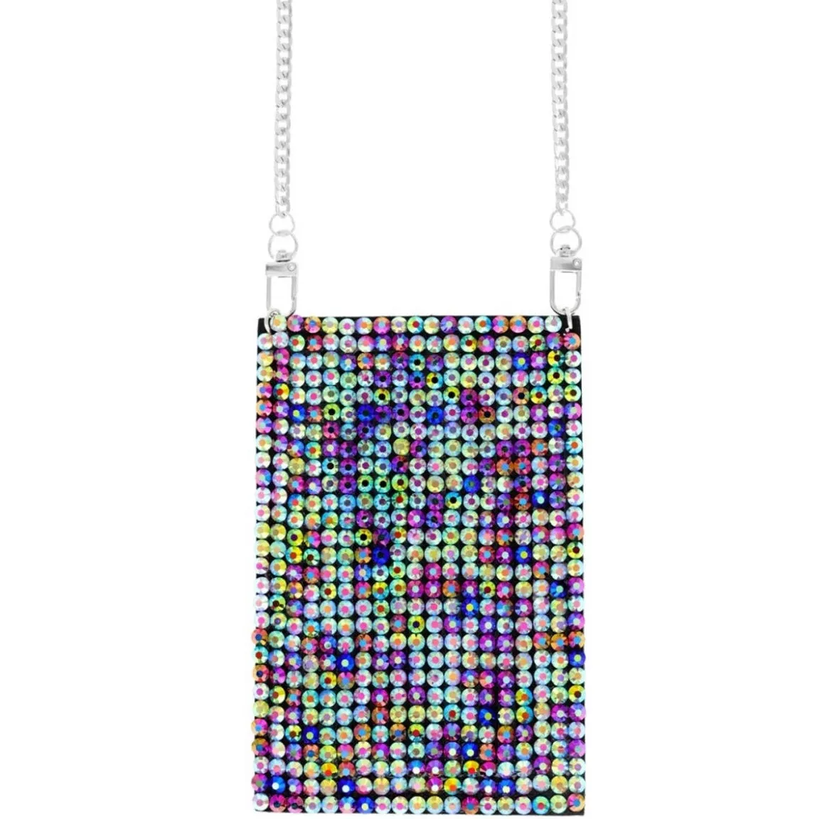 Multicolor Rhinestone Cell Phone Pocket