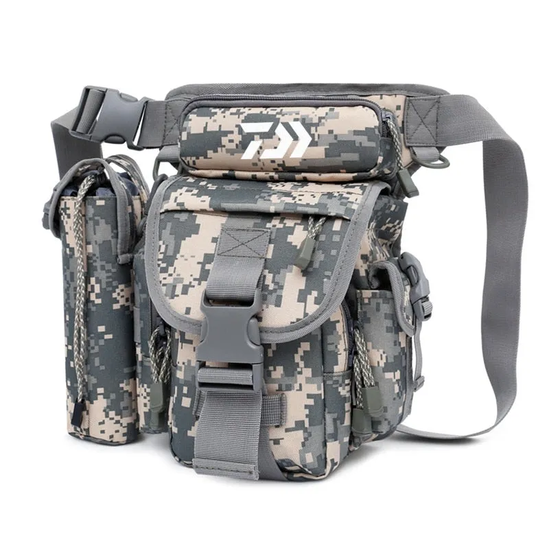 Multifunctional Fishing Tackle Bags Single Shoulder Crossbody Bag Waist Pack Fish Lures Gear Utility Storage Fishing Bag