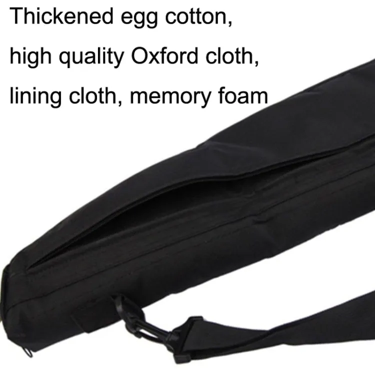 Multifunctional Oblique Egg Cotton One-shoulder Fishing Tackle Bag, Size: 96x23cm(Black)