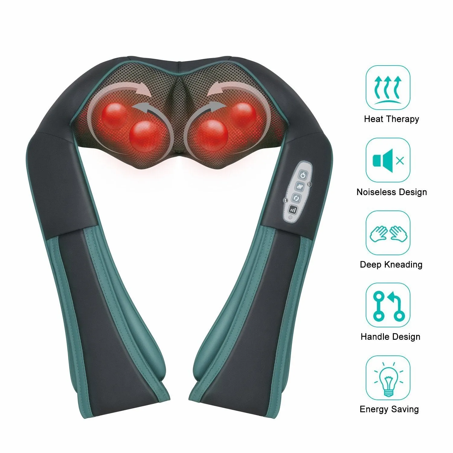 Naipo Shiatsu Neck Shoulder Massager Cordless Back Massager with Heat