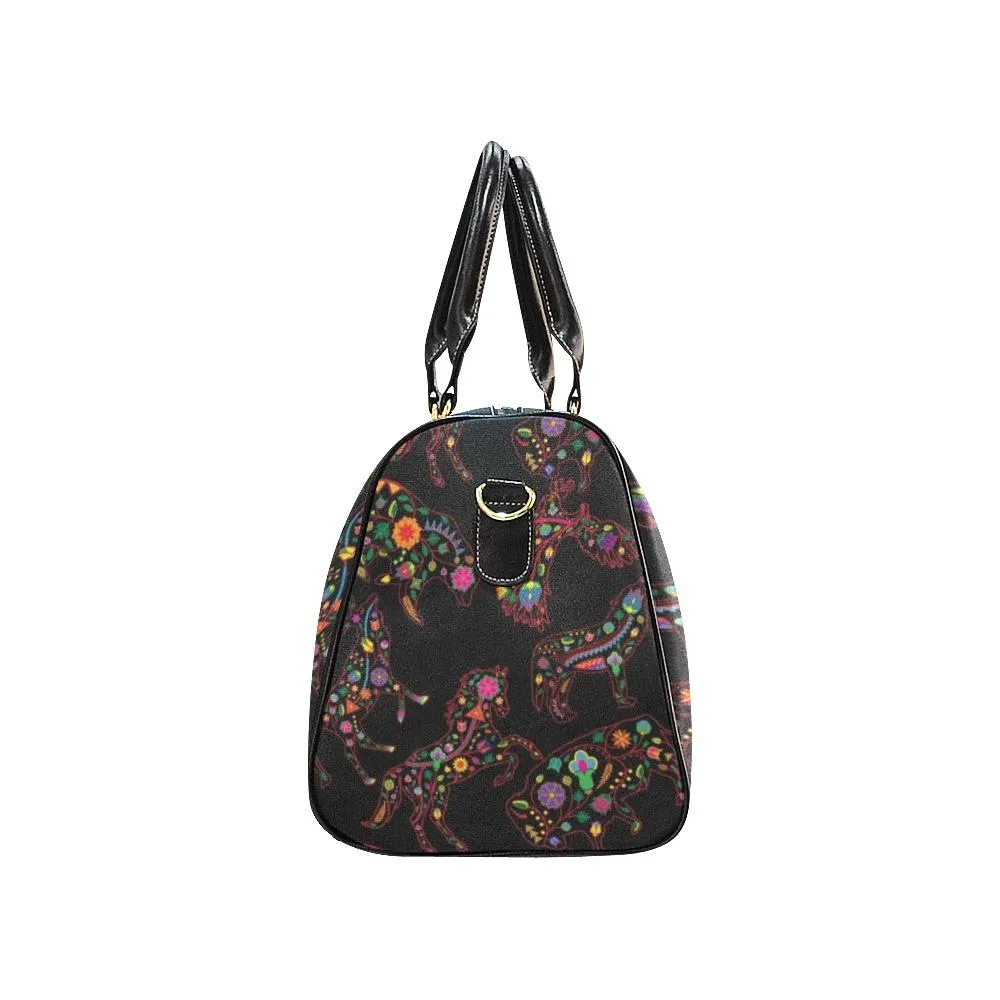 Neon Floral Animals Waterproof Travel Bag