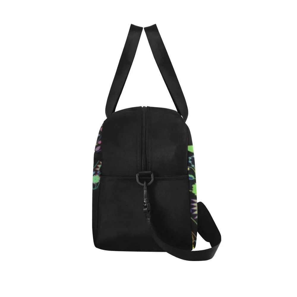 Neon Floral Bears Weekend Travel Bag