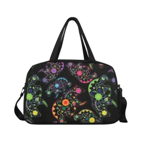 Neon Floral Bears Weekend Travel Bag