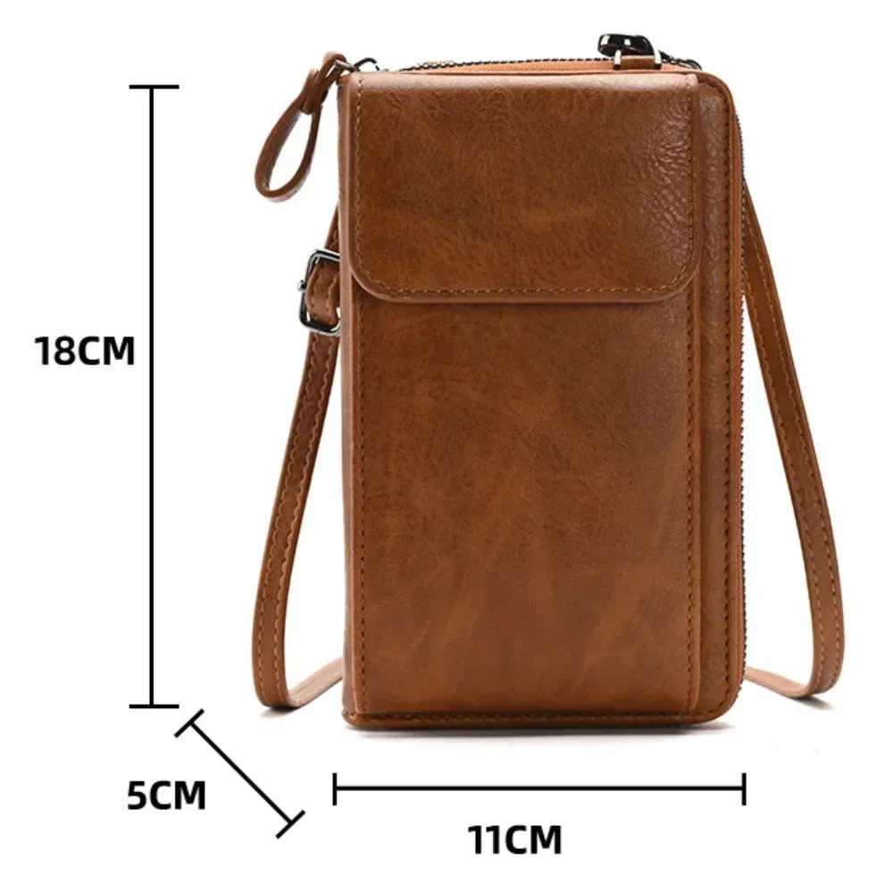 New Fashion Ladies Small Crossbody Messenger Bags for Women Shoulder Bag Phone Wallet Mini PU Leather Card Holder Female Purse