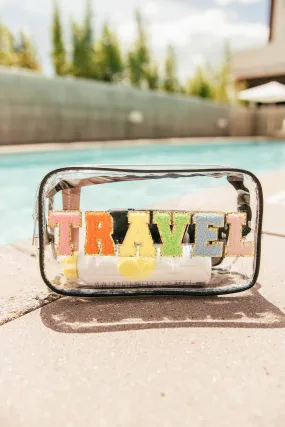 NEW!! “Travel” Clear Bag in Black