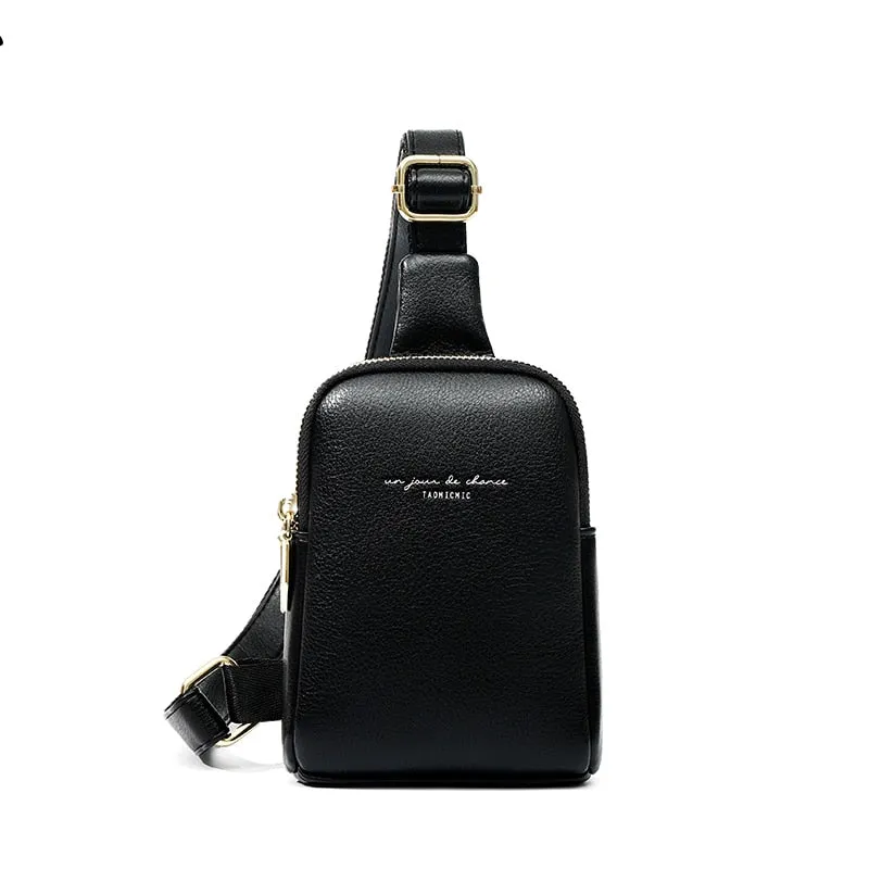 NEW Women's Chest Pack Bag Hip Hop Banana Belt Bag Mini High Quality Crossbody Bags Female PU Leather Waist Bags Purse Pocket