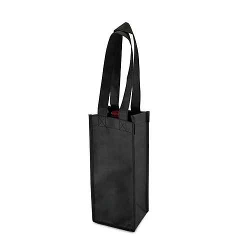 Non Woven Bottle Tote in Black by True