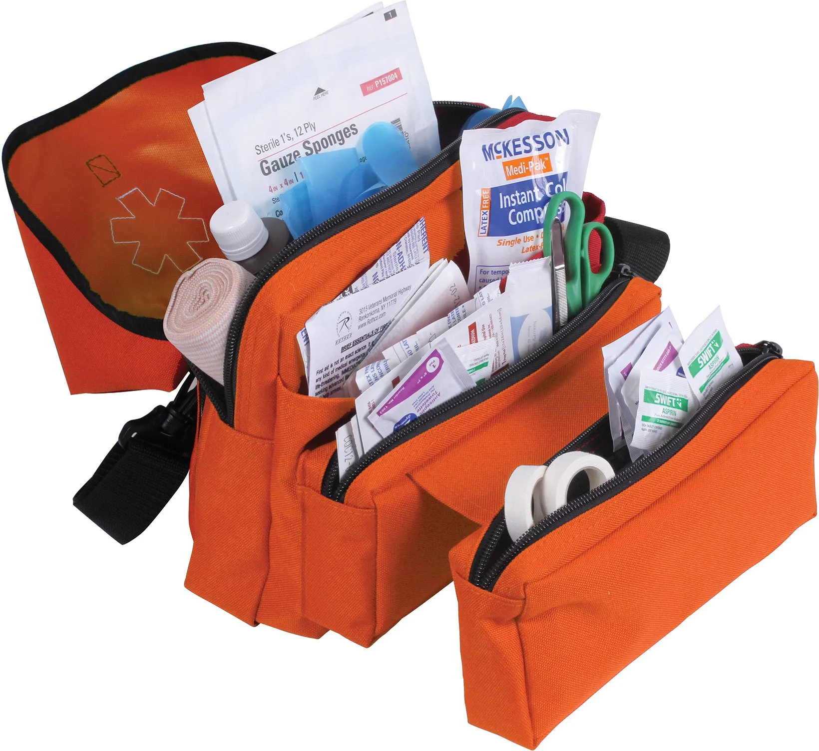 Orange First Responder Field Kit Bag EMS EMT Medical Paramedic First Aid Emergency