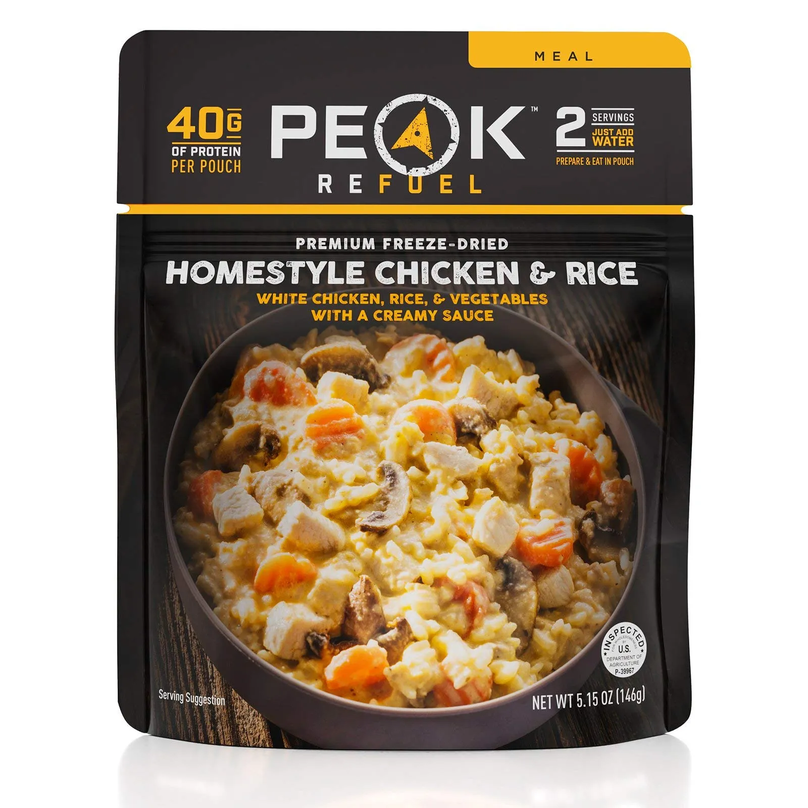 Peak Refuel Freeze-Dried Homestyle Chicken and Rice - 2 Serving Pouch