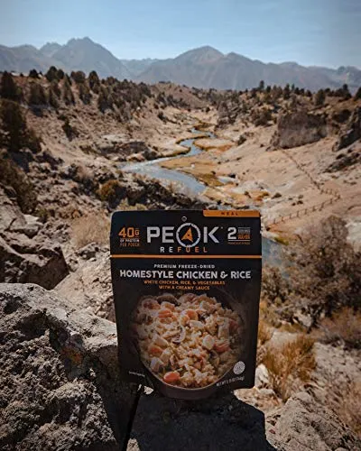 Peak Refuel Freeze-Dried Homestyle Chicken and Rice - 2 Serving Pouch