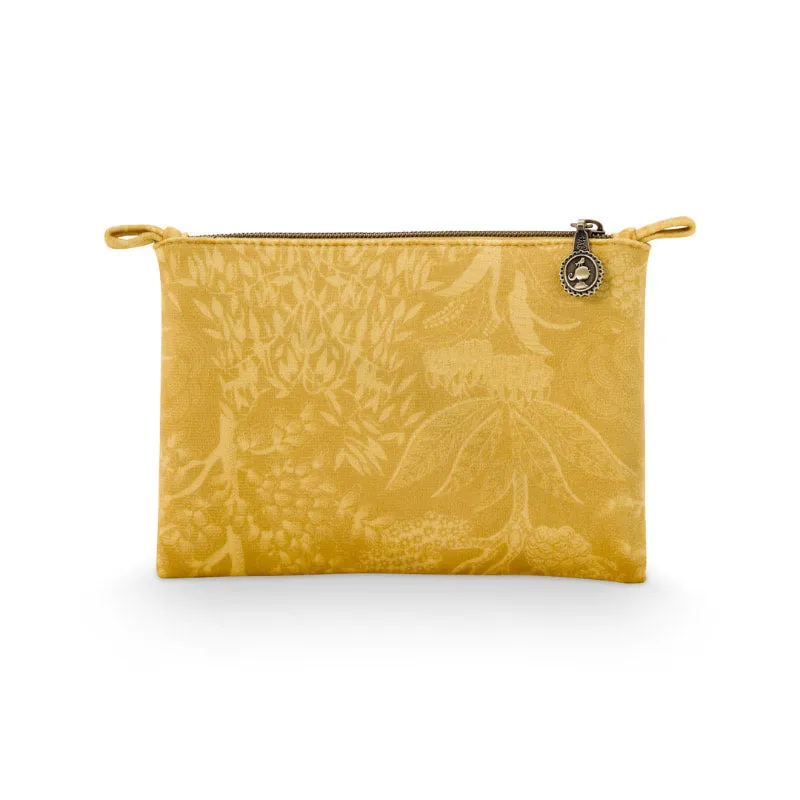 PIP Studio Velvet Origami Tree Yellow Small Flat Cosmetic Pouch