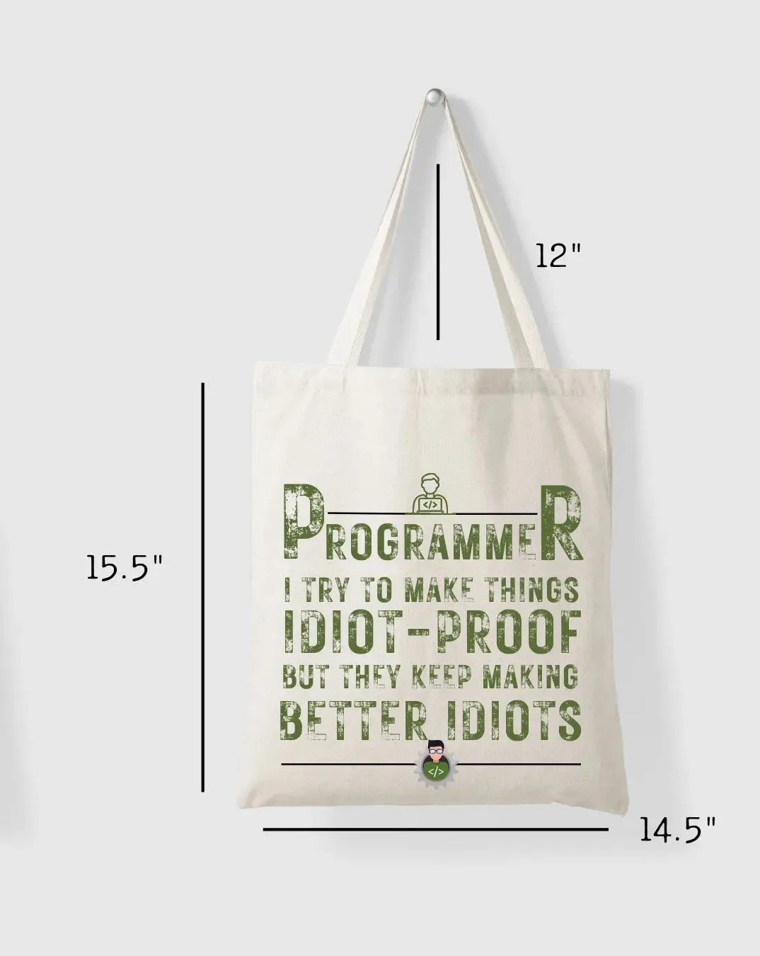 Programmer -  Canvas Reusable Bags