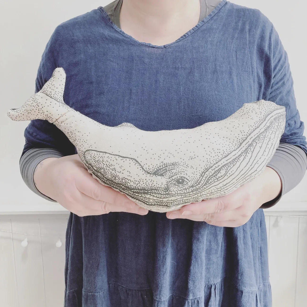 Quirk and Whimsey | Cut & Sew Tea Towel - Whale