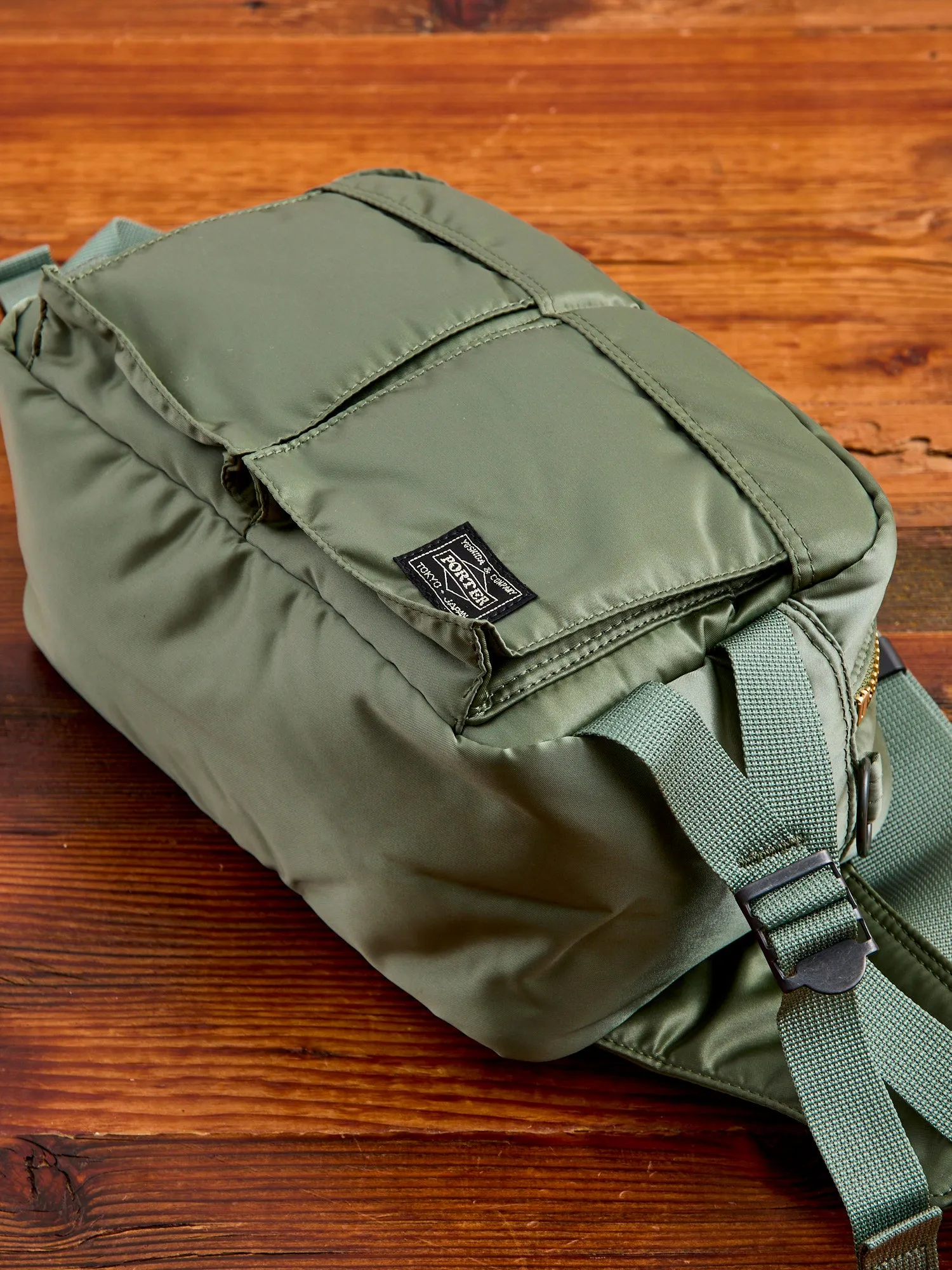 "Tanker" 2-Way Waist Bag in Sage Green