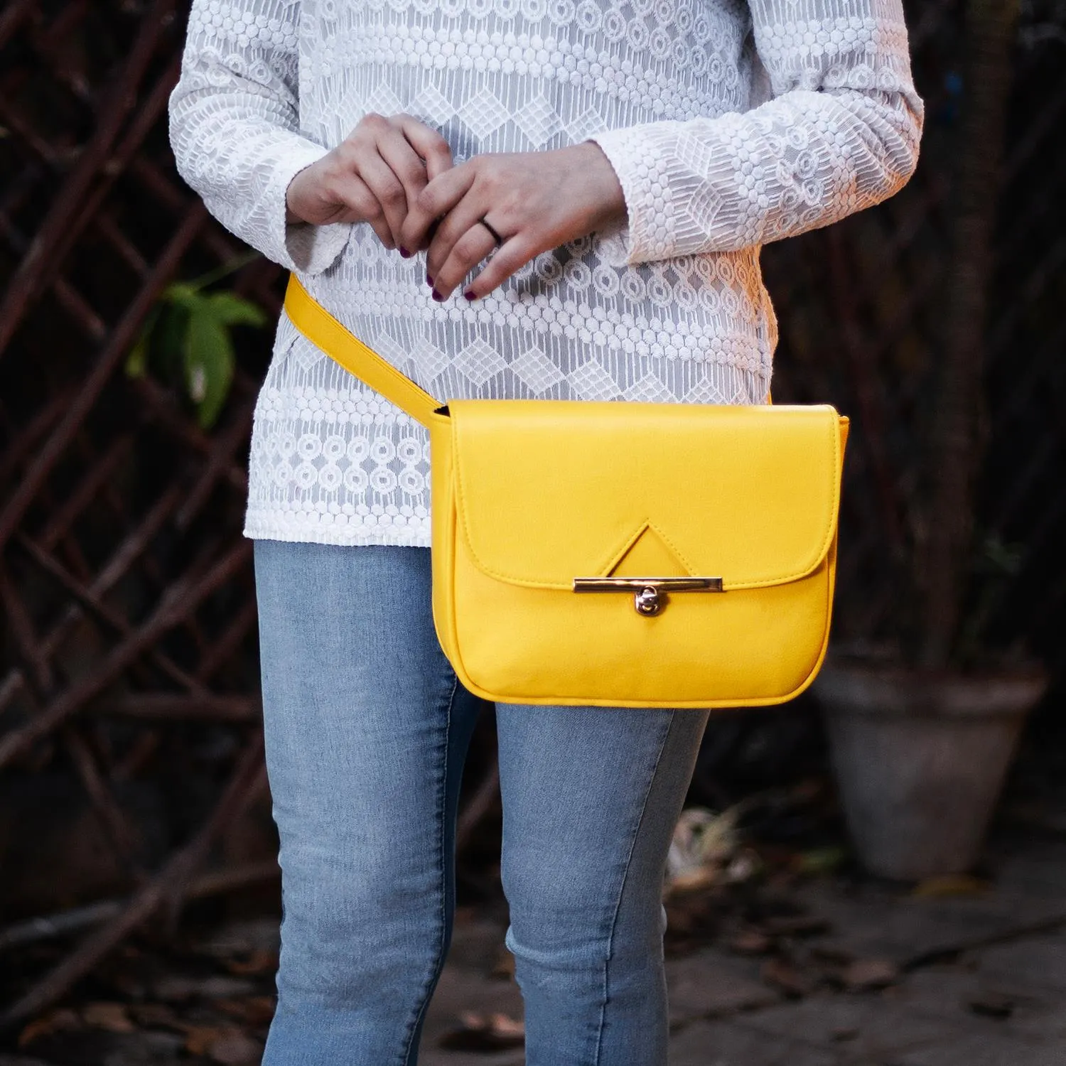 Rangoon Baguette Belt Bag Yellow