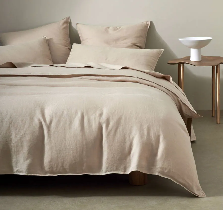 Ravello Linen Quilt Cover Range Shell