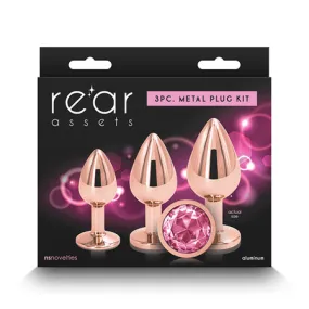 Rear Assets Pink Gem Anal Trainer Kit - Rose Gold