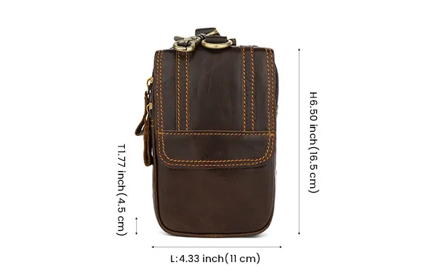 Retro Outdoor Blet Leather Waist Bag J6358