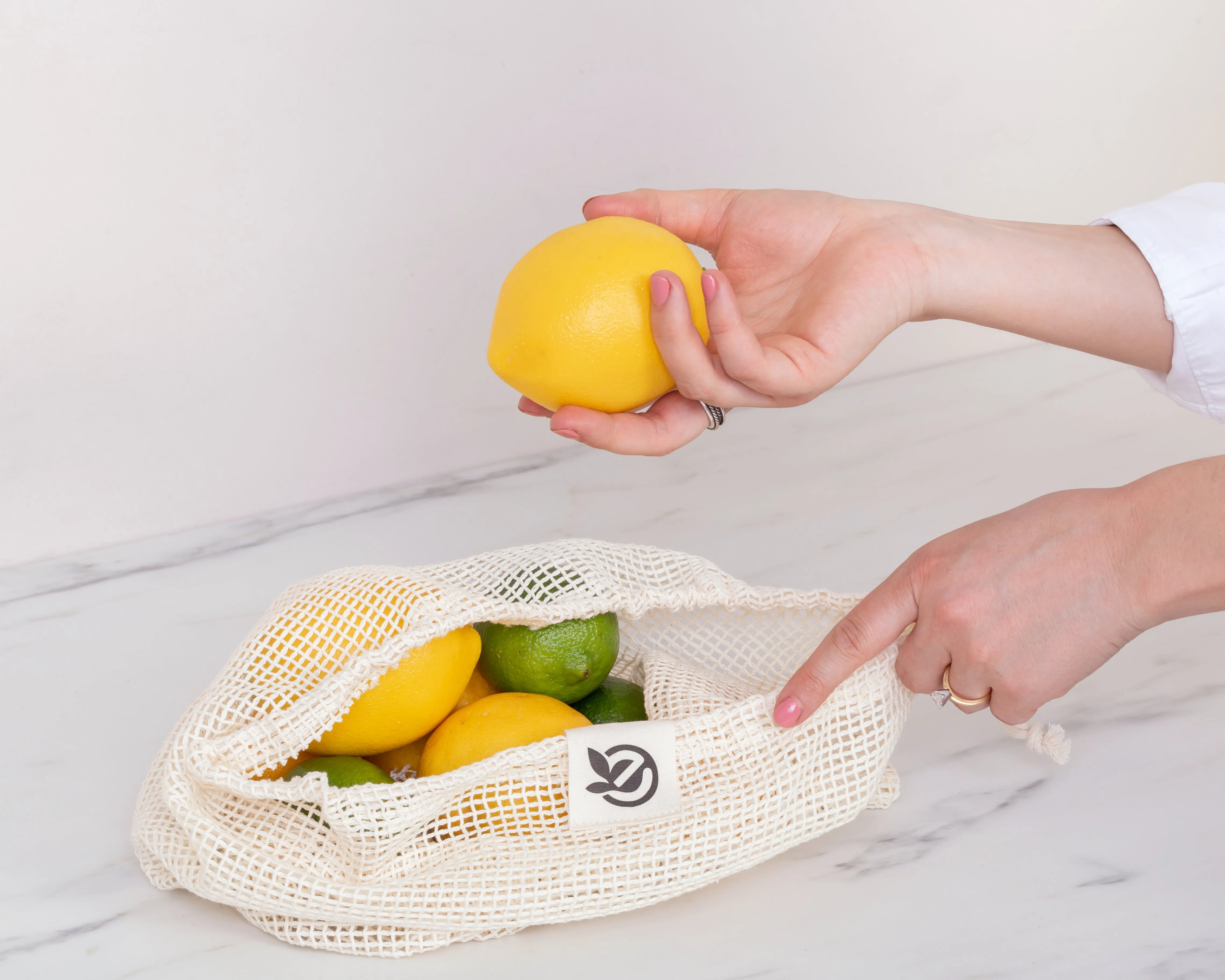 REUSABLE COTTON PRODUCE BAGS | SET OF 5