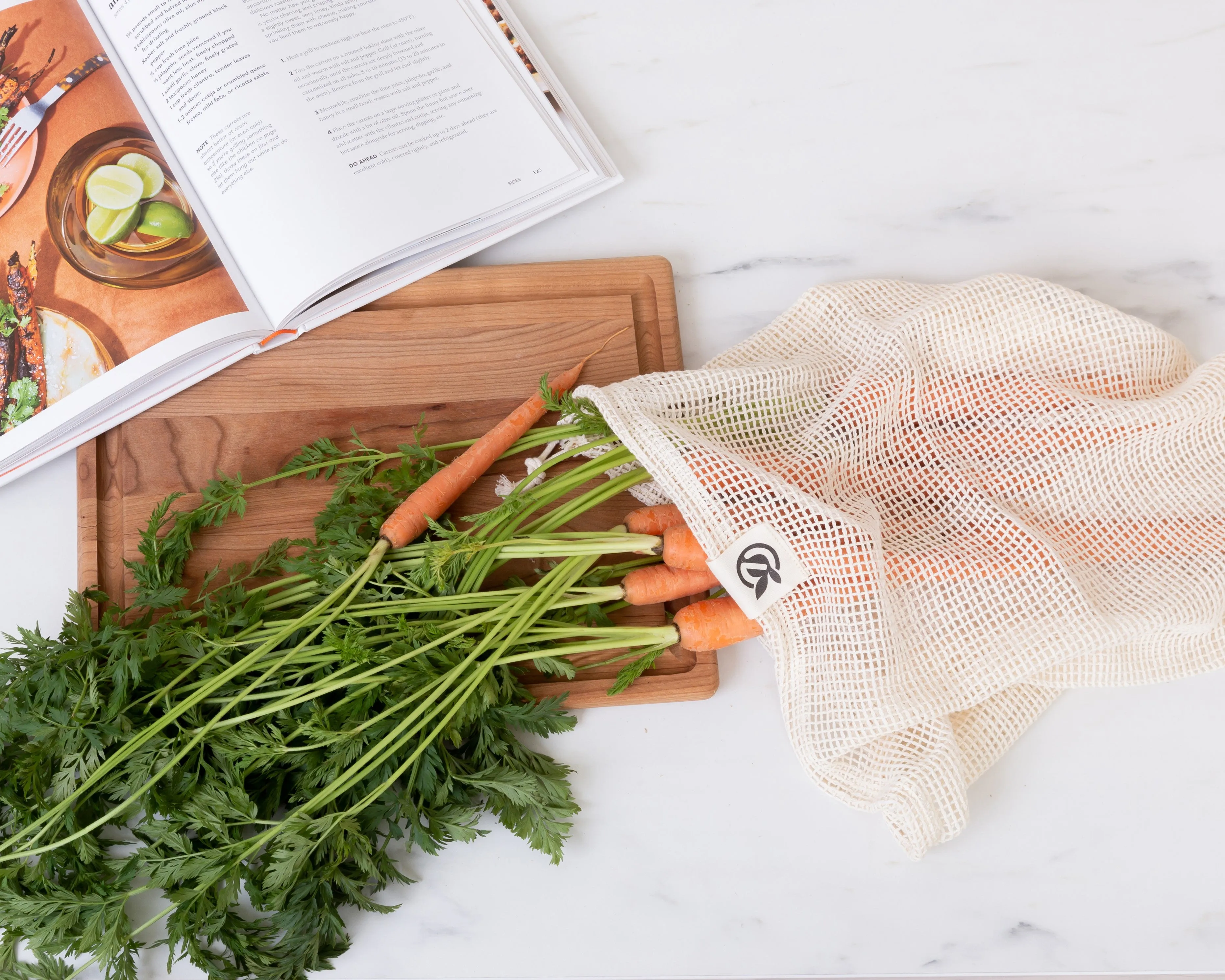 REUSABLE COTTON PRODUCE BAGS | SET OF 5