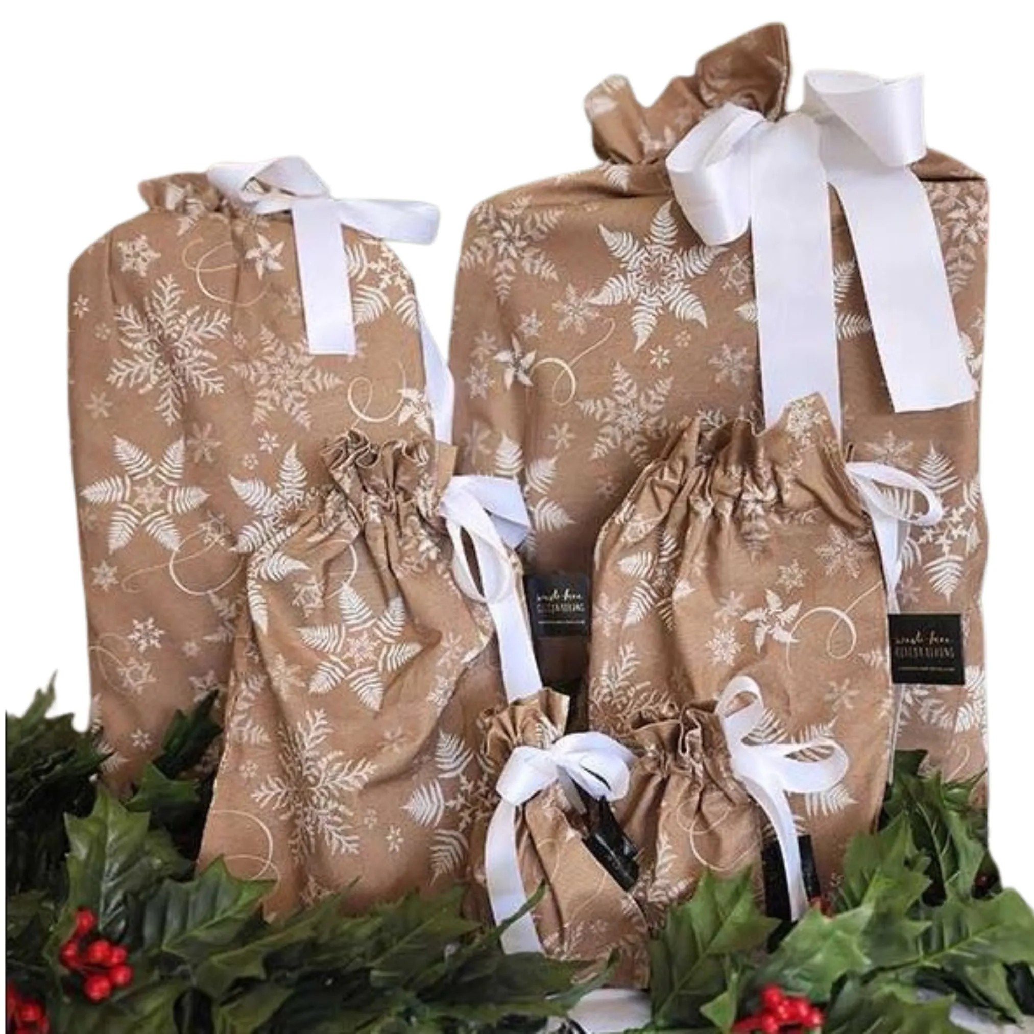 Reusable Gift Bags - Snowflake