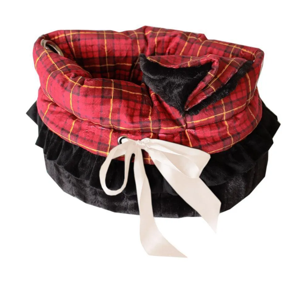 Reversible Snuggle Bug Dog Carrier Red Plaid