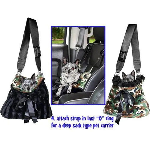 Reversible Snuggle Bug Dog Carrier Siberian Tiger/Black