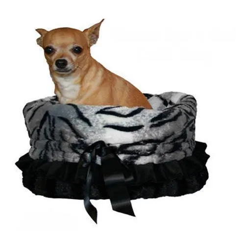 Reversible Snuggle Bug Dog Carrier Siberian Tiger/Black