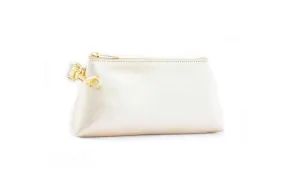 Rich Gold Tone Premium Leather Wristlet Bag