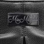 Sadie Mia Michele Black Faux Pebble Leather Carry Bag