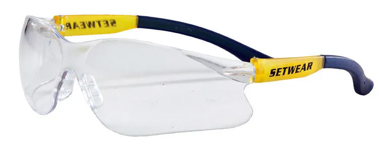 SetWear SFT-00-CLR Safety Glasses - Clear Lenses