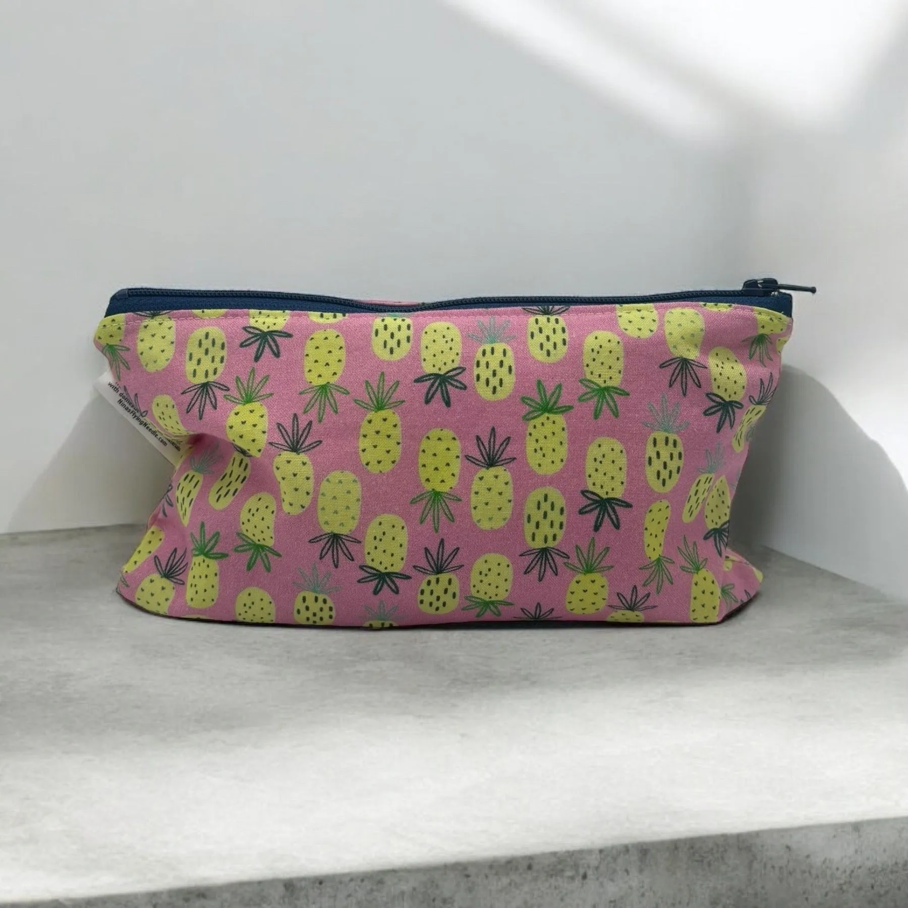 Snack Sized Reusable Zippered Bag Pineapples