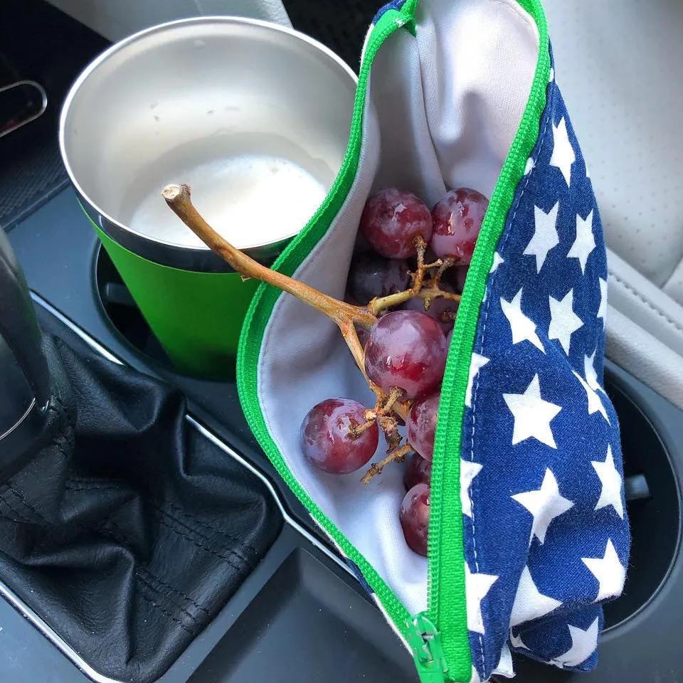 Snack Sized Reusable Zippered Bag Stars