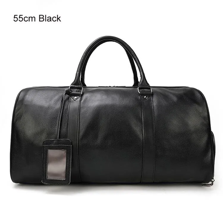 Soft Genuine Leather Women Travel Bag - Vintage Style, Spacious Interior, Anti-Theft Design - 100% Leather - 45cm x 25cm x 23cm