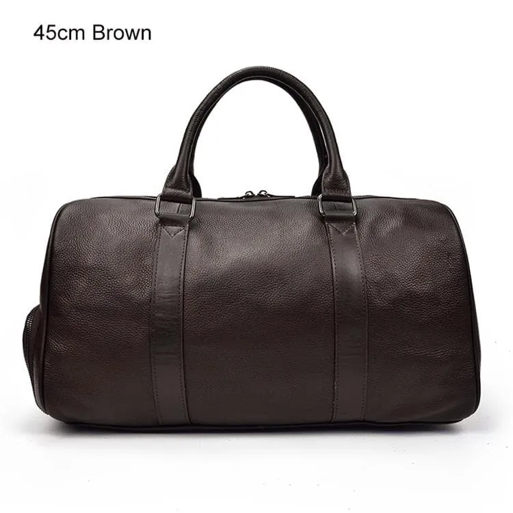 Soft Genuine Leather Women Travel Bag - Vintage Style, Spacious Interior, Anti-Theft Design - 100% Leather - 45cm x 25cm x 23cm