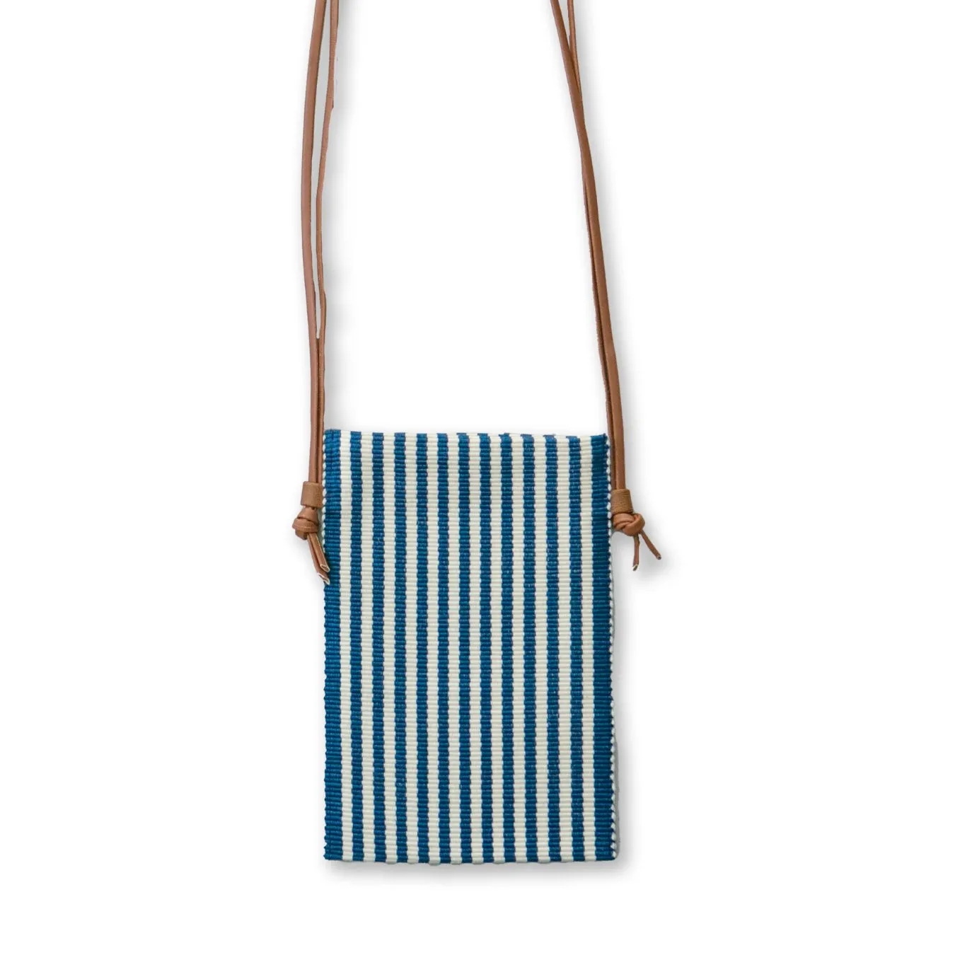 Striped Woven Phone Purse