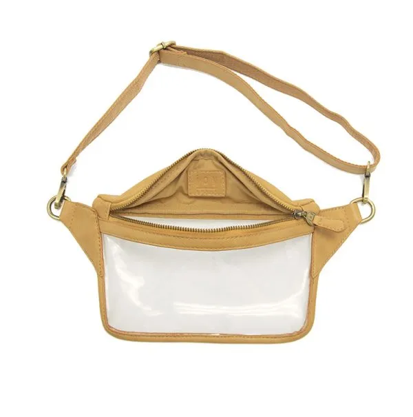 TAN CLEAR SYLVIE BELT BAG