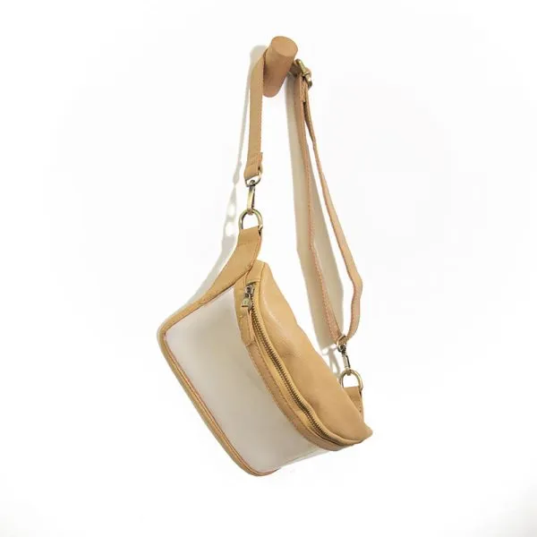 TAN CLEAR SYLVIE BELT BAG