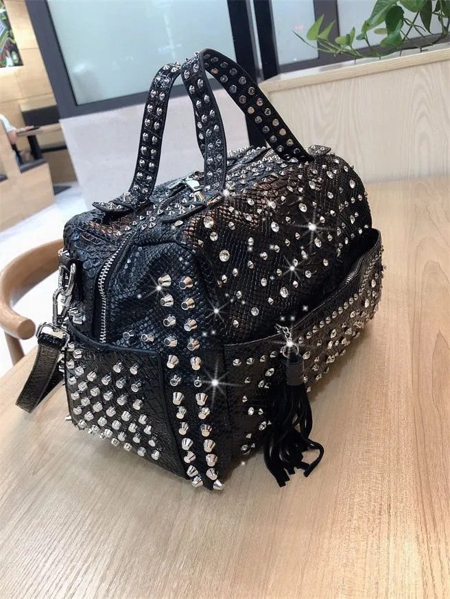 TEEK - Box Rivet Tassel Handbag