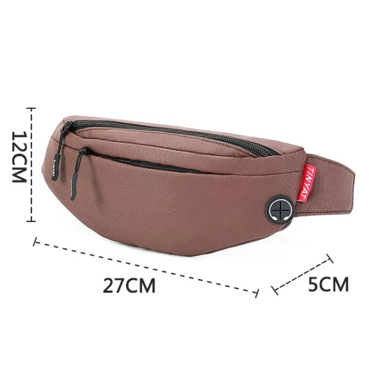 TINYAT T2003 Outdoor Sports Nylon Waterproof Mobile Phone Waist Bags(Epithelium Brown)