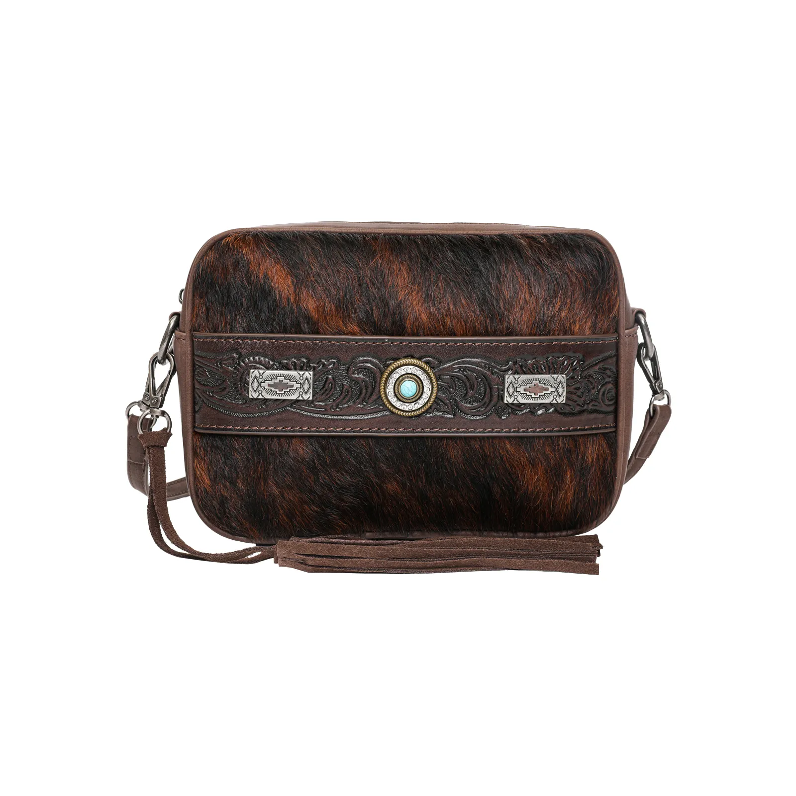 TR133-196 Trinity Ranch Hair On Cowhide Collection Crossbody/Clutch