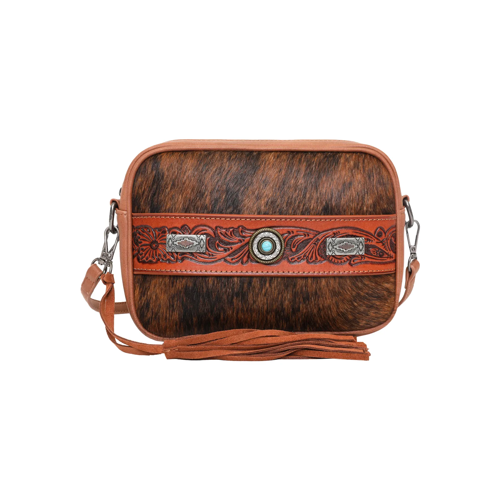 TR133-196 Trinity Ranch Hair On Cowhide Collection Crossbody/Clutch